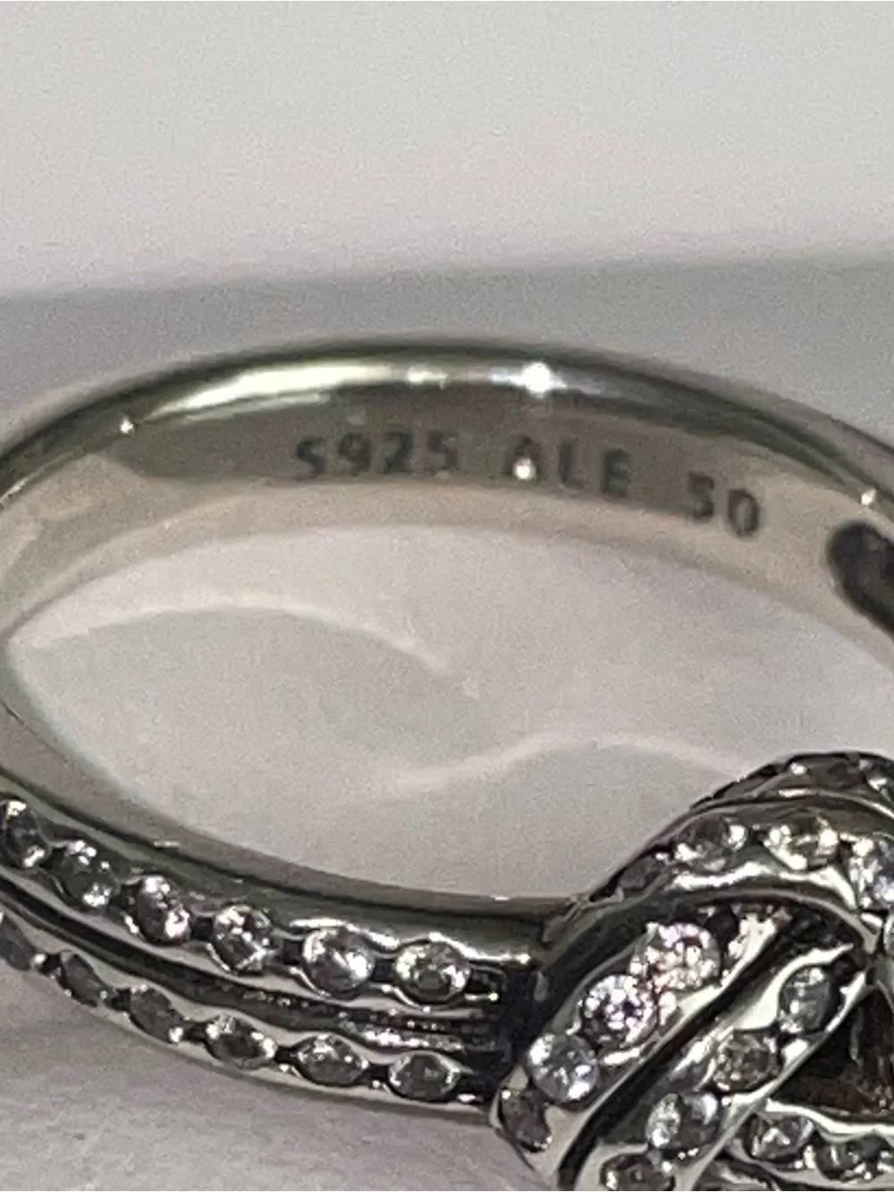 PANDORA Love Knot Ring Sz 5 Authentic